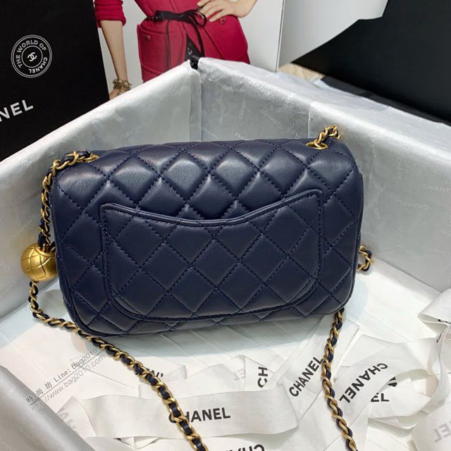 Chanel女包 1787寶藍 Chanel2020新款單肩腋下包 Chanel鏈條單肩斜挎包  djc4003